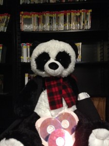 Media Bear sits alone in the dark. He's not scary at all. No sir.