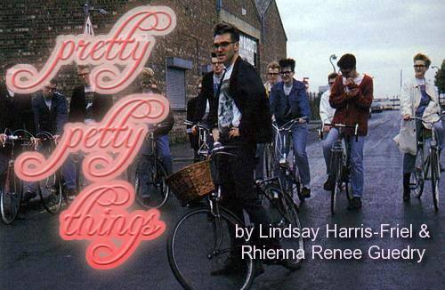 Morrissey and good-looking men on bicycles